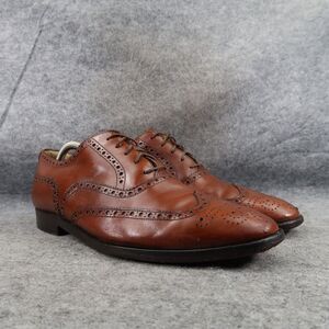Hickey Freeman Shoes Mens 10 Oxford Dress Formal Wingtip Brogue Leather Classic